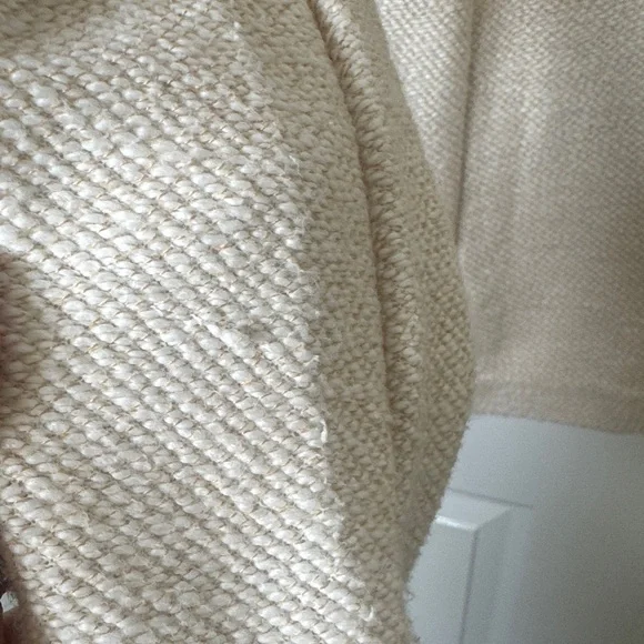 Sanctuary x Anthropologie Cream Textured Knit Blazer XS-S Quiet Luxury - Picture 12 of 13